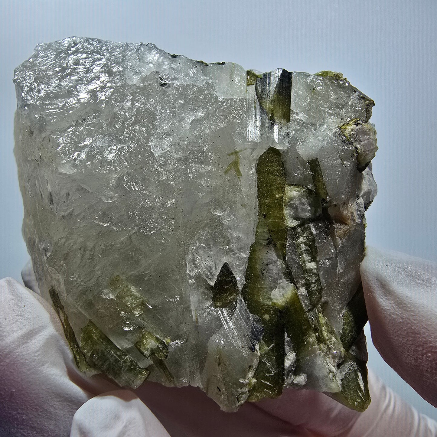 Seltene Wasssermelonen Turmalin auf Quarz Stufe Karabib, Namibia 69*45*35mm #12794