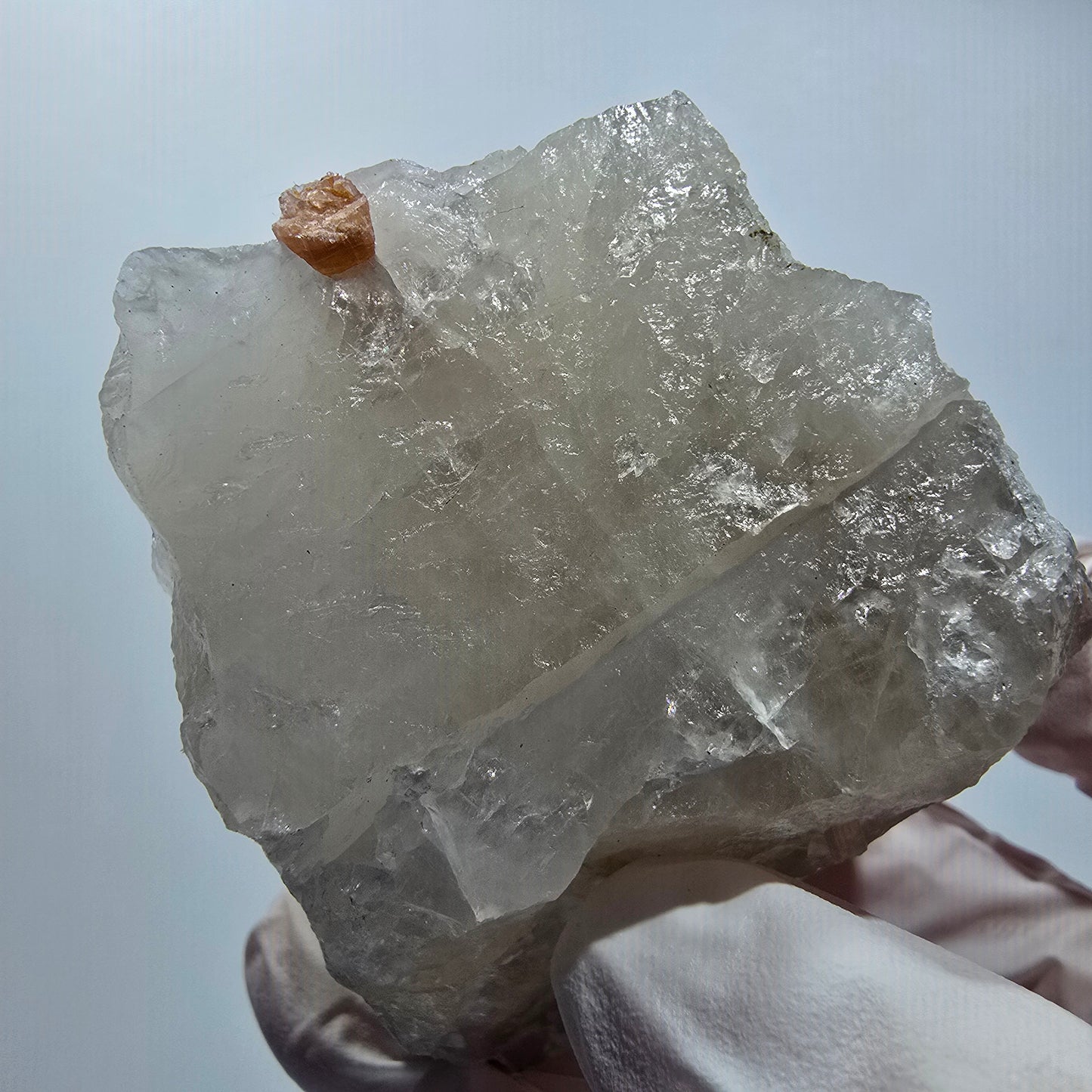 Seltene Elbait Turmalin auf Quarz Stufe Karabib, Namibia 50*49*48mm #12795