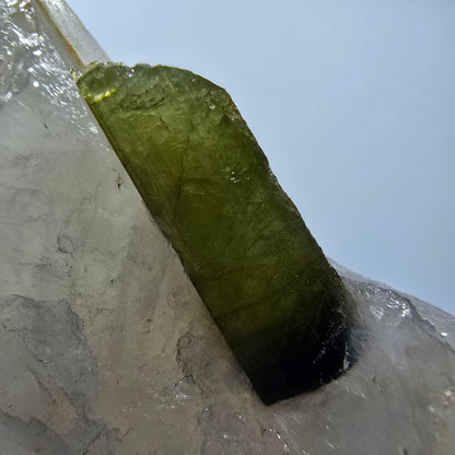 Seltene Verdelith Turmalin auf Quarz Stufe Karabib, Namibia 56*27*19mm #12796