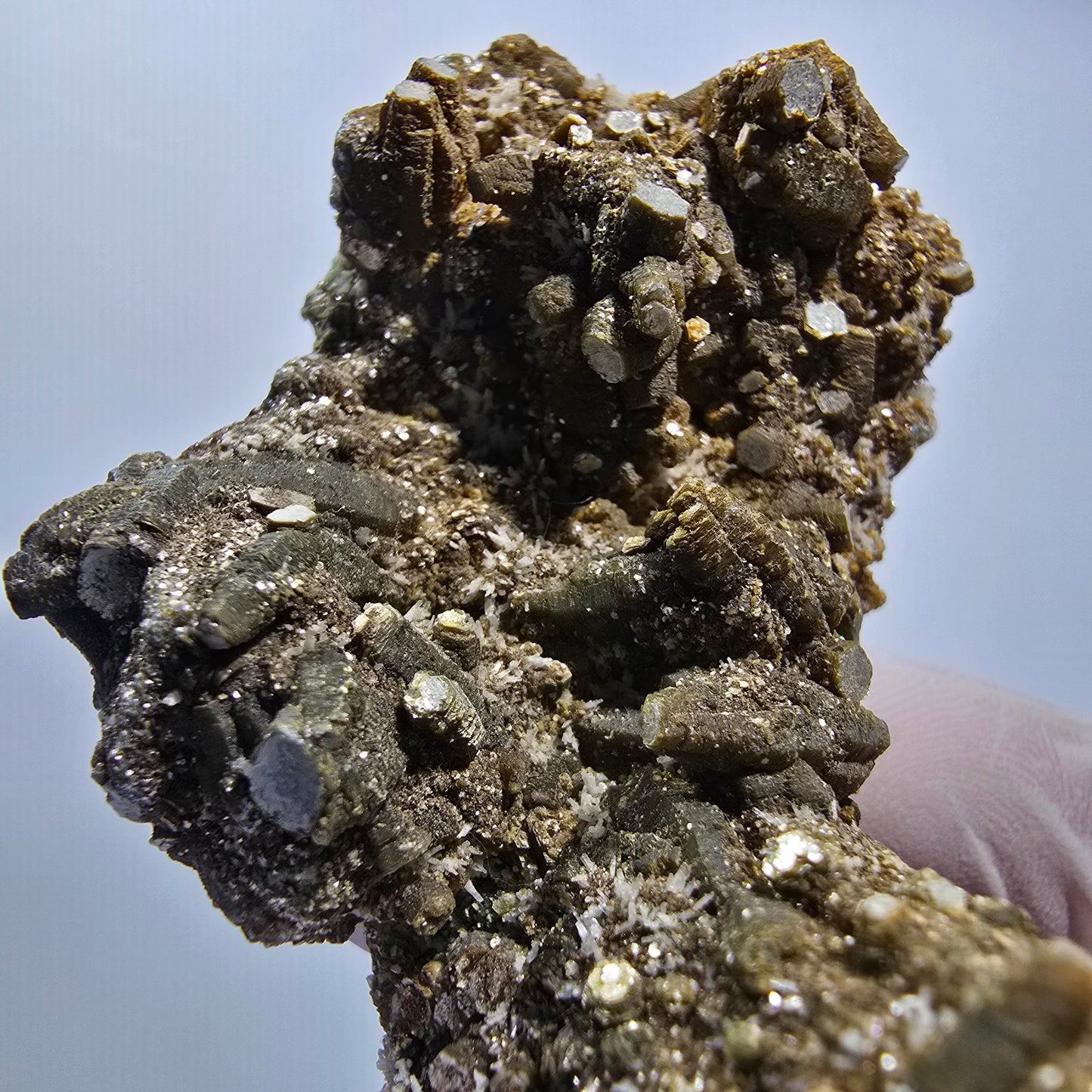 Rare Muscovite, Schorl Tourmaline, Hyalite Opal Specimen Erongo Namibia 70*43*40mm #12799
