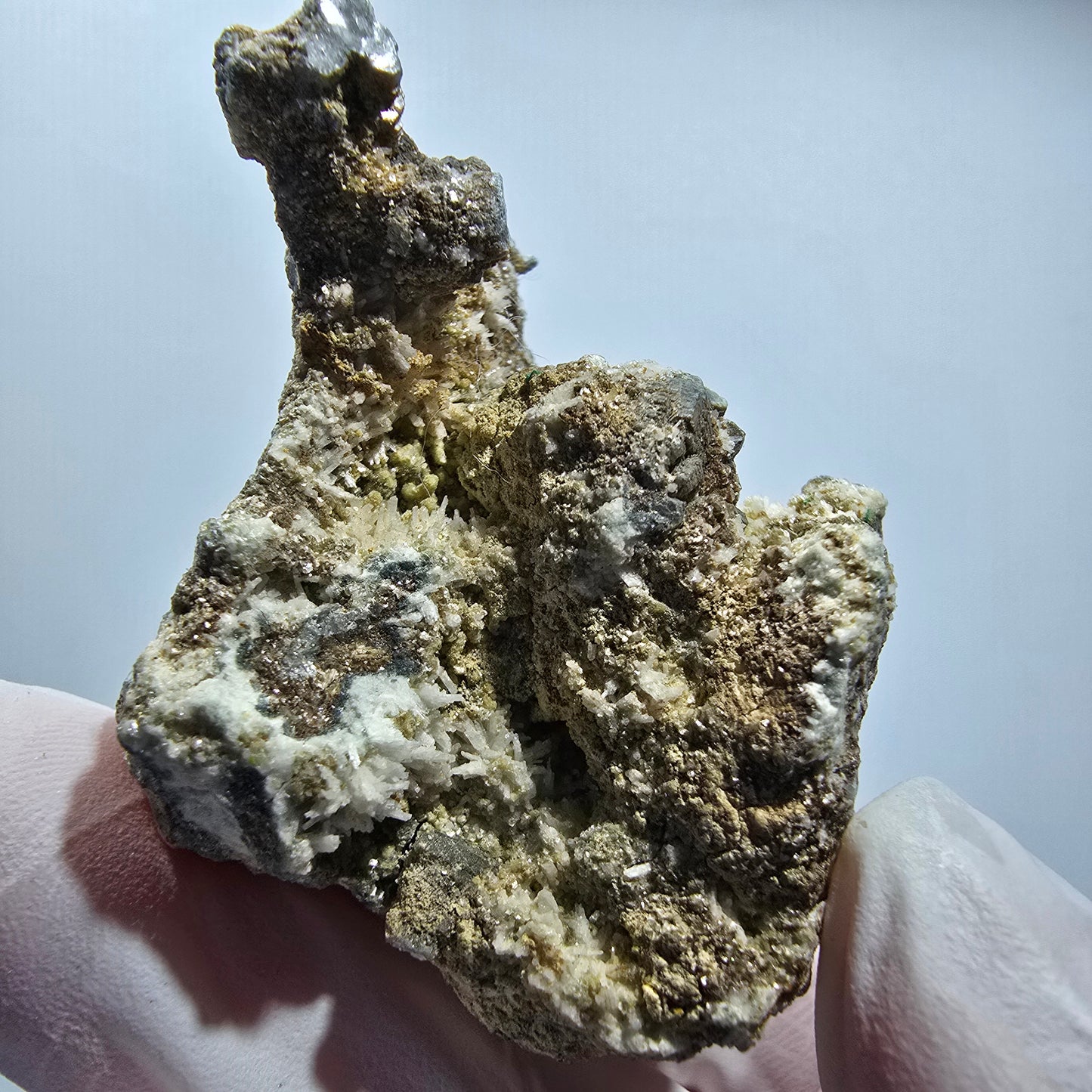 Seltene Muskovit, Orthoklas Hyalit Opal Stufe Erongo Namibia 46*44*40mm #12801