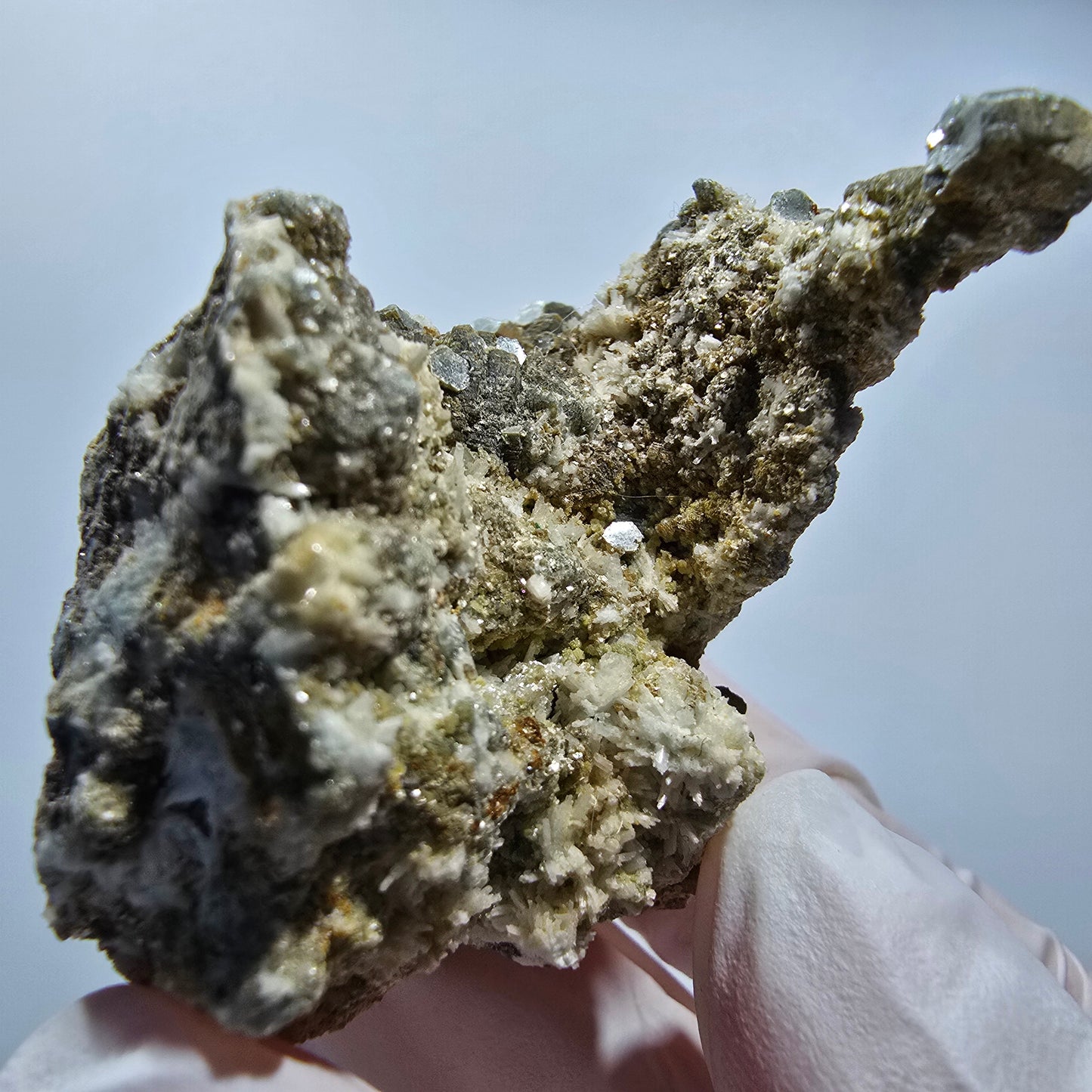Seltene Muskovit, Orthoklas Hyalit Opal Stufe Erongo Namibia 46*44*40mm #12801