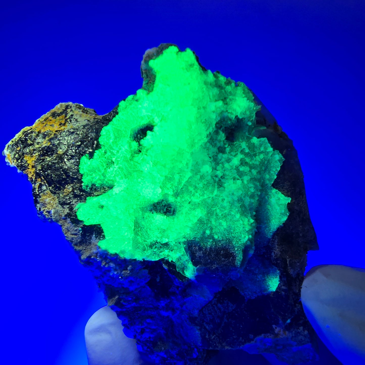 Muskovit, Rauchquarz, Schörl Turmalin, Hyalit Opal Erongo Namibia 62*47*25mm #12802