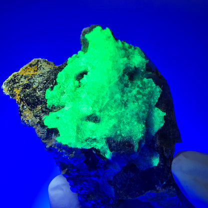 Muskovit, Rauchquarz, Schörl Turmalin, Hyalit Opal Erongo Namibia 62*47*25mm #12802