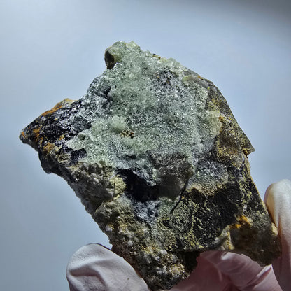 Muskovit, Rauchquarz, Schörl Turmalin, Hyalit Opal Erongo Namibia 62*47*25mm #12802