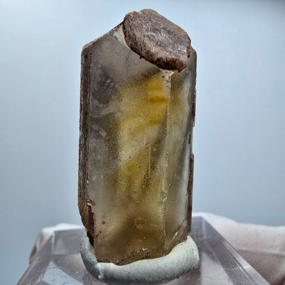Seltener Baryt X Kristall, braun gelb Brukkaros, Namibia 34*16*14mm #12806