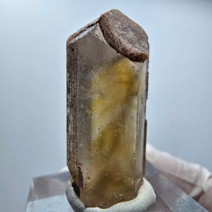 Seltener Baryt X Kristall, braun gelb Brukkaros, Namibia 34*16*14mm #12806