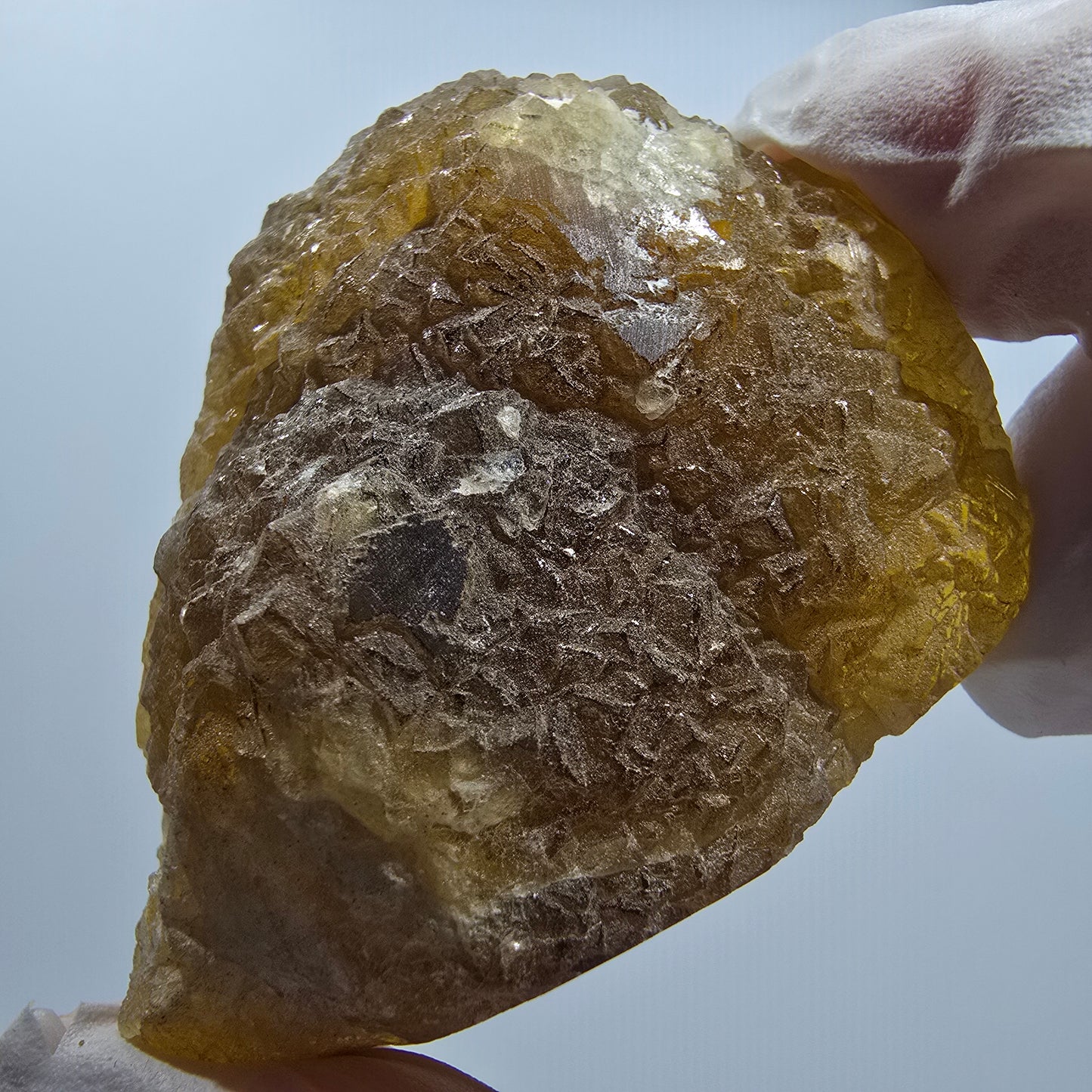 Seltenne Phantom Fluorit Würfel Stufe, gestuft, gelb Omehane, Namibia 54*44*20mm #12809