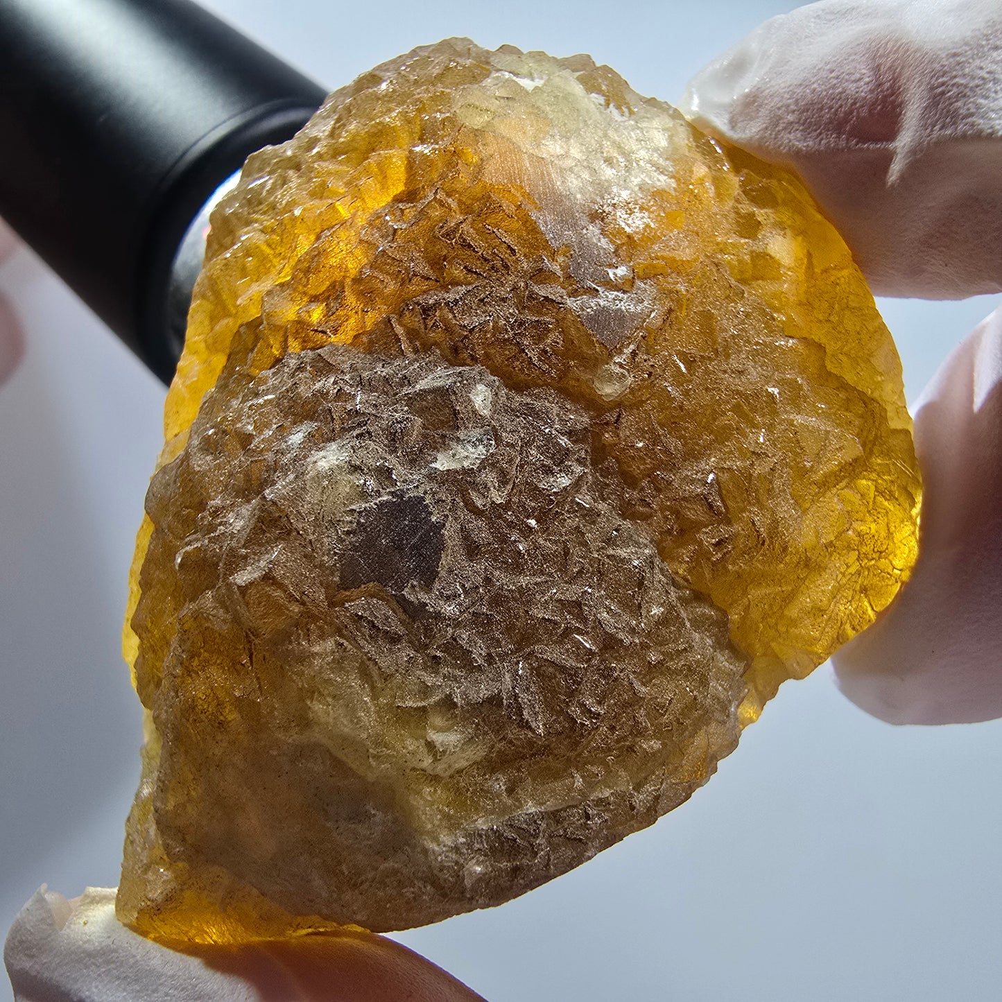 Seltenne Phantom Fluorit Würfel Stufe, gestuft, gelb Omehane, Namibia 54*44*20mm #12809