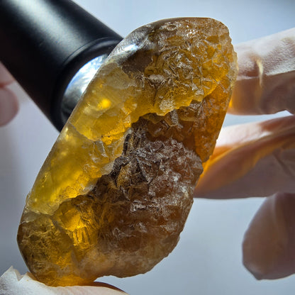 Seltenne Phantom Fluorit Würfel Stufe, gestuft, gelb Omehane, Namibia 54*44*20mm #12809
