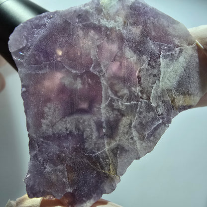 Fluorite fantôme en cubes, lilas jaune blanc Brandberg, Namibie 56*42*21mm #12810