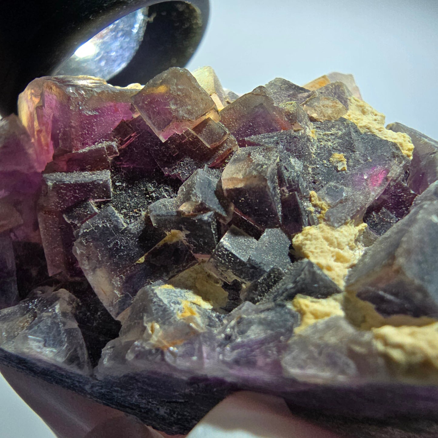 Phantom Fluorit Würfel Stufe, lila weiß Brandberg, Namibia 57*45*31mm #12811