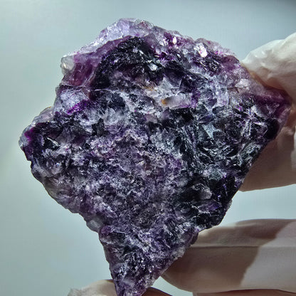 Phantom Fluorit Würfel Stufe, lila weiß Brandberg, Namibia 57*45*31mm #12811