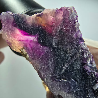 Phantom Fluorit Würfel Stufe, lila weiß Brandberg, Namibia 57*45*31mm #12811