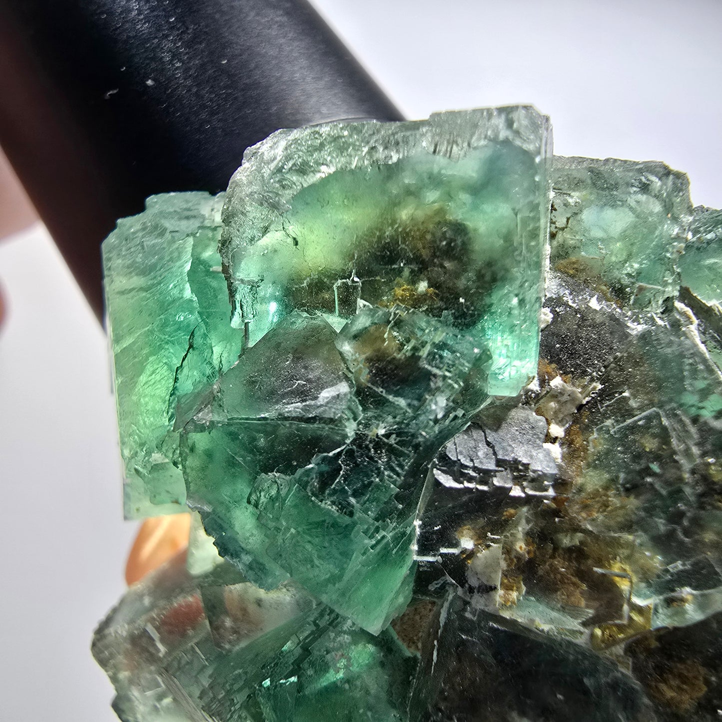 Phantom Fluorit Würfel Stufe, grün parkettiert Okorusu, Namibia 59*49*24mm #12812