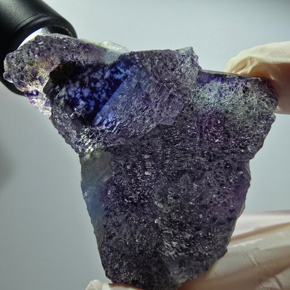 Seltene Phantom Fluorit Würfel Stufe, blau grün lila Omehane, Namibia 62*56*23mm #12814