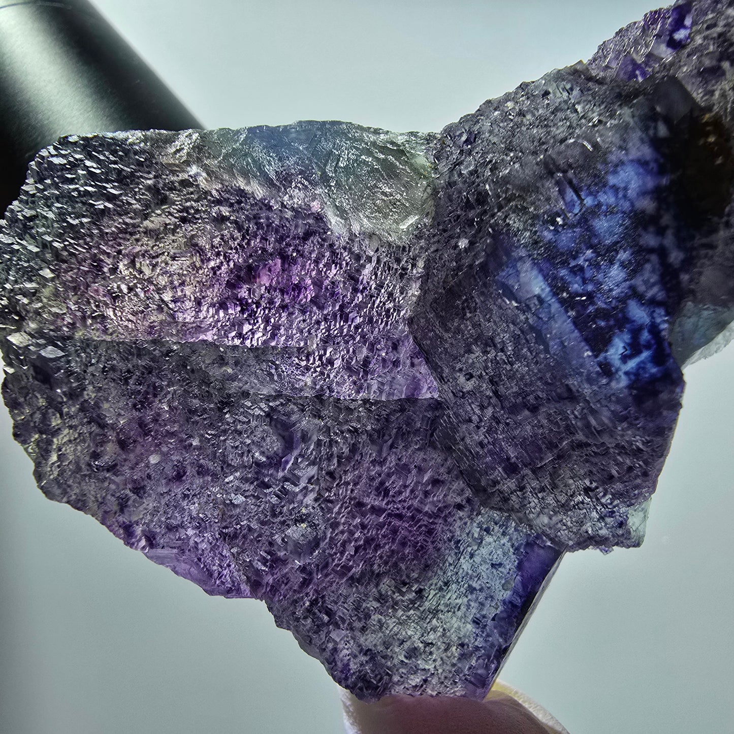 Seltene Phantom Fluorit Würfel Stufe, blau grün lila Omehane, Namibia 62*56*23mm #12814