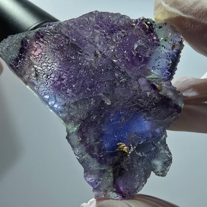 Seltene Phantom Fluorit Würfel Stufe, blau grün lila Omehane, Namibia 62*56*23mm #12814