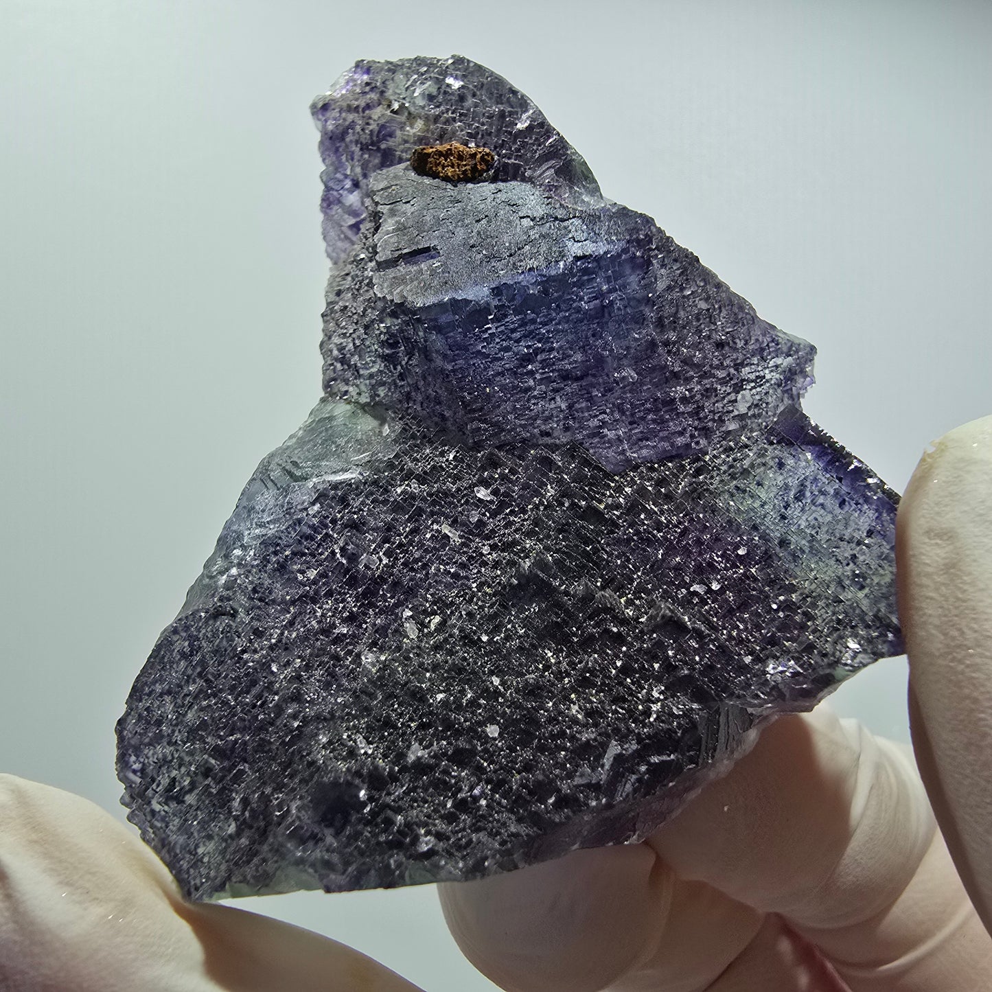Seltene Phantom Fluorit Würfel Stufe, blau grün lila Omehane, Namibia 62*56*23mm #12814