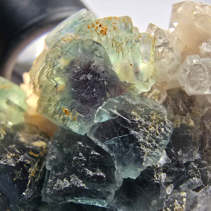 Phantom Fluorit Würfel, Quarz Stufe, grün parkettiert Okorusu Namibia 67*47*34mm #12815
