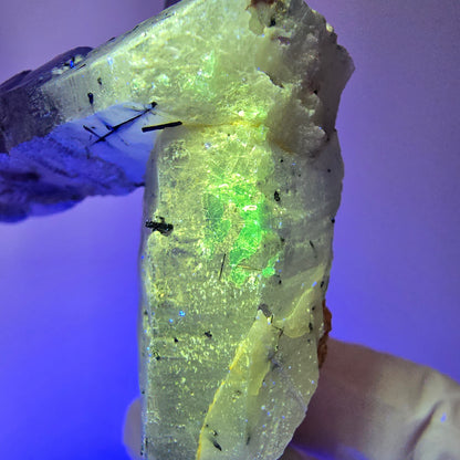 Skelett Rauchquarz Zepter, Schörl Turmalin, Hyalit Opal Stufe Erongo, Namibia 70*59*28mm #12816