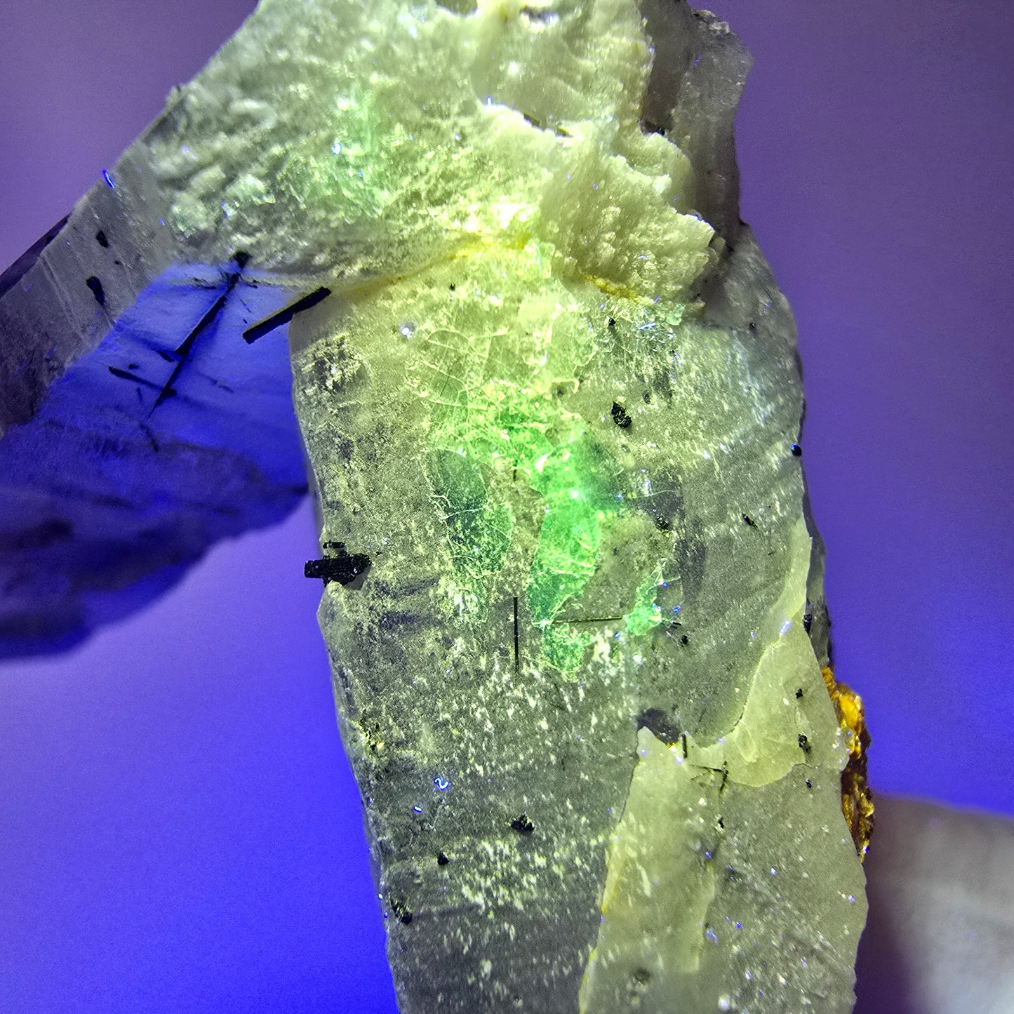 Skelett Rauchquarz Zepter, Schörl Turmalin, Hyalit Opal Stufe Erongo, Namibia 70*59*28mm #12816