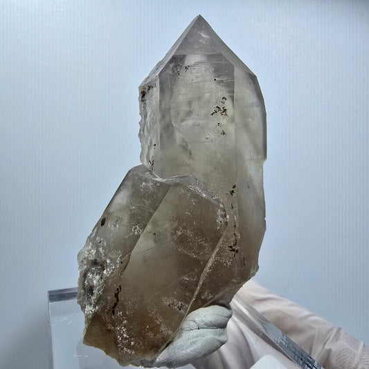 Skelett Rauchquarz mit Hyalit Opal Stufe Erongo, Namibia 72*44*36mm #12817