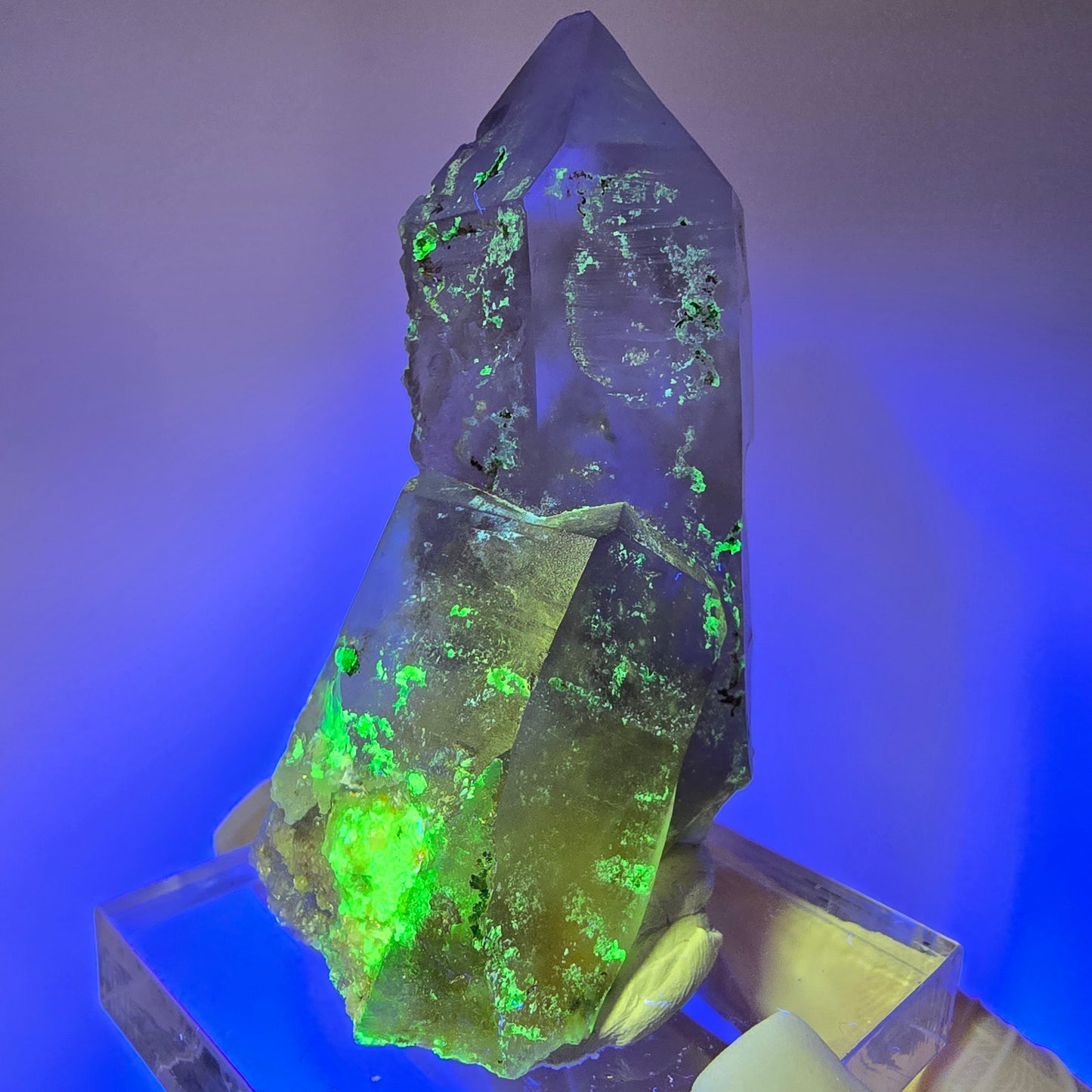Skelett Rauchquarz mit Hyalit Opal Stufe Erongo, Namibia 72*44*36mm #12817