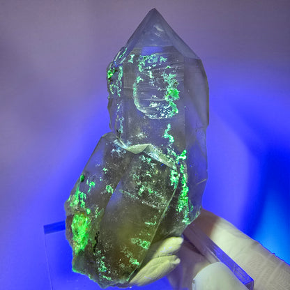 Skelett Rauchquarz mit Hyalit Opal Stufe Erongo, Namibia 72*44*36mm #12817