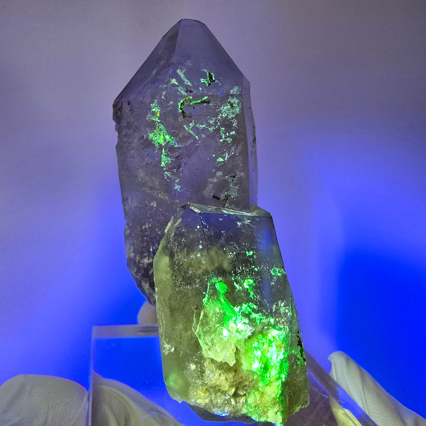 Skelett Rauchquarz mit Hyalit Opal Stufe Erongo, Namibia 72*44*36mm #12817