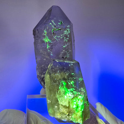 Skelett Rauchquarz mit Hyalit Opal Stufe Erongo, Namibia 72*44*36mm #12817
