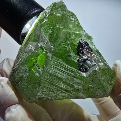 Phantom Fluorit Kristall, grün Erongo, Namibia 63*53*37mm #12820