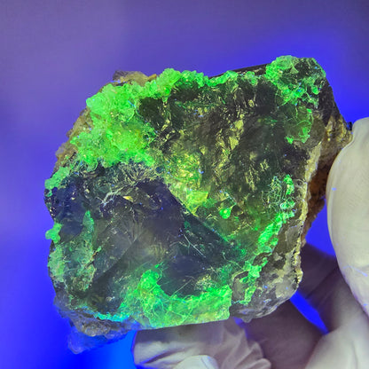 Skelett Rauchquarz mit Fluorit, Schörl Turmalin, Hyalit Opal Erongo, Namibia 106*55*43mm #12822