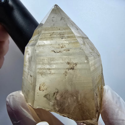 Skelett Rauchquarz, Schörl Turmalin Kristallspitze Erongo, Namibia 90*73*47mm #12823