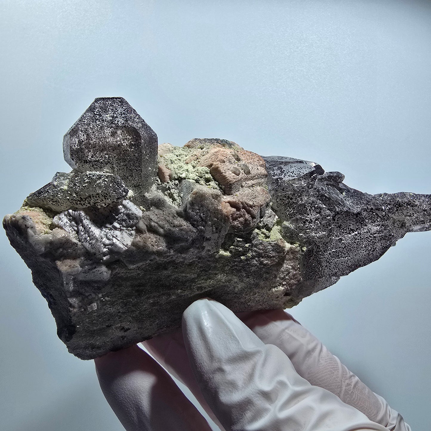 Große Skelett Rauchquarz auf Orthoklas Stufe Erongo, Namibia 115*64*30mm #12825