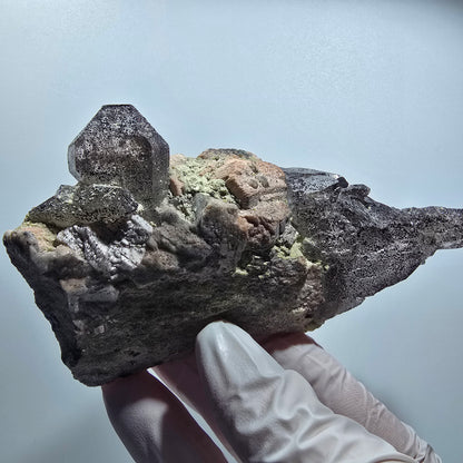 Große Skelett Rauchquarz auf Orthoklas Stufe Erongo, Namibia 115*64*30mm #12825