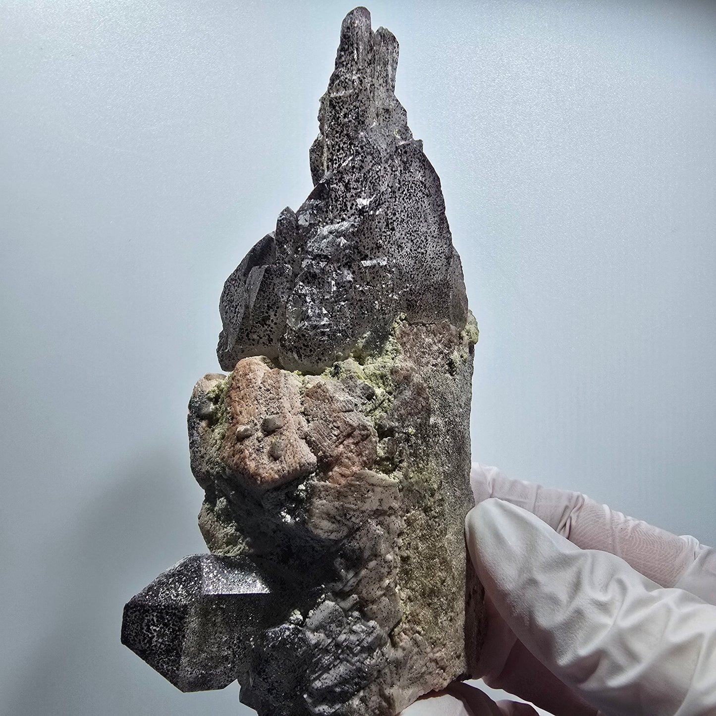 Große Skelett Rauchquarz auf Orthoklas Stufe Erongo, Namibia 115*64*30mm #12825