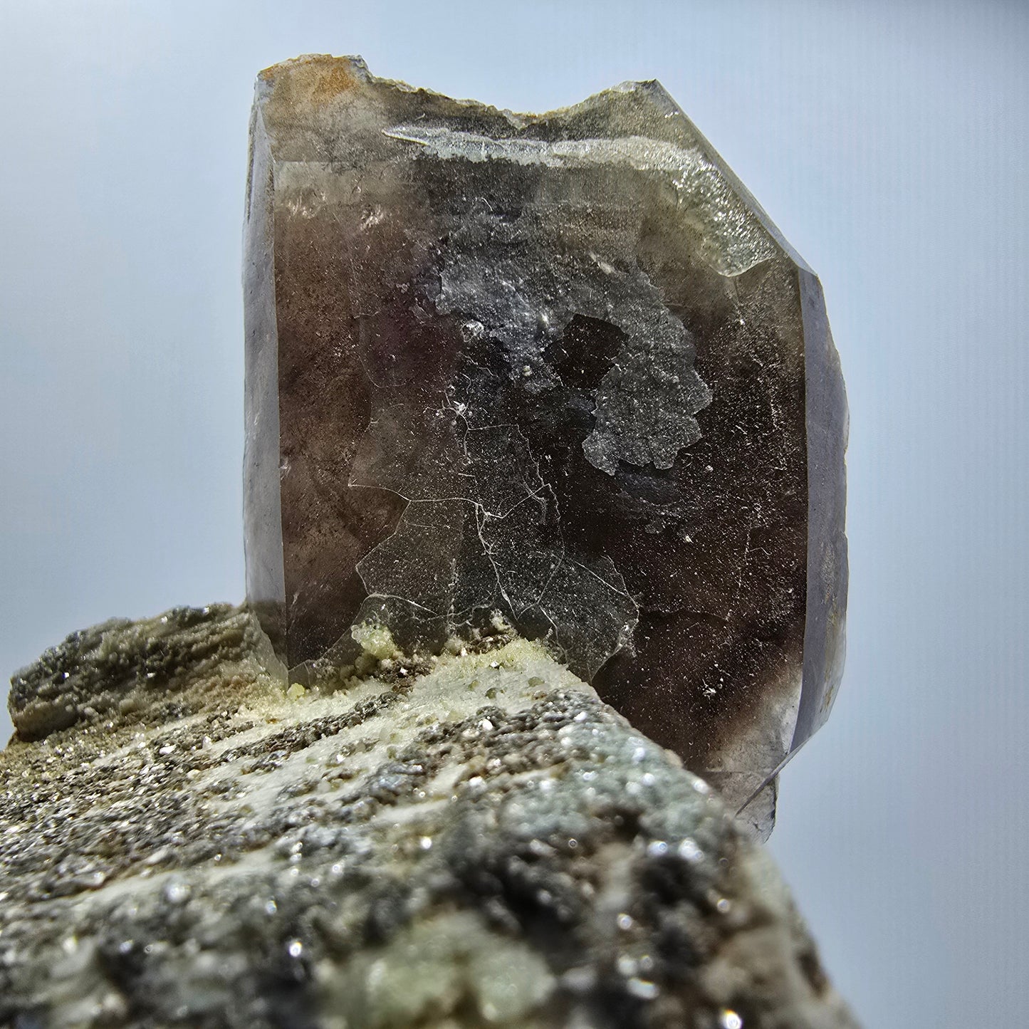 Seltene Rauchquarz, Hyalit Opal, Orthoklas Stufe Erongo, Namibia 89*82*41mm #12827