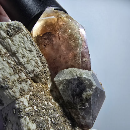 Seltene Rauchquarz, Hyalit Opal, Orthoklas Stufe Erongo, Namibia 89*82*41mm #12827
