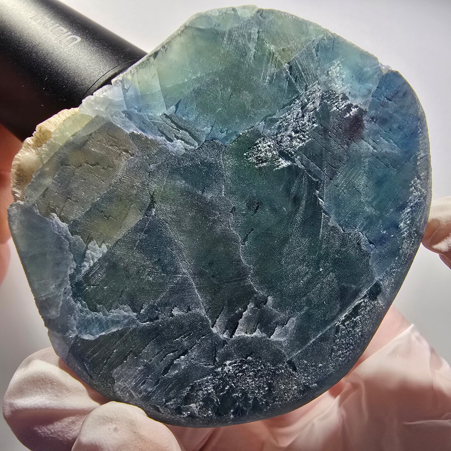 Phantom Fluorit, hexagonal auf Quarz Stufe Erongo, Namibia 65*57*37mm #12831