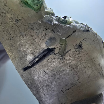 Rauchquarz, Fluorit, Schörl Turmalin, Hyalit Opal, Muskovit Erongo, Namibia 92*37*20mm #12832