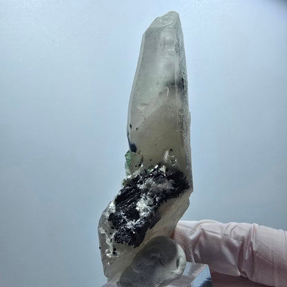 Rauchquarz, Fluorit, Schörl Turmalin, Hyalit Opal, Muskovit Erongo, Namibia 92*37*20mm #12832