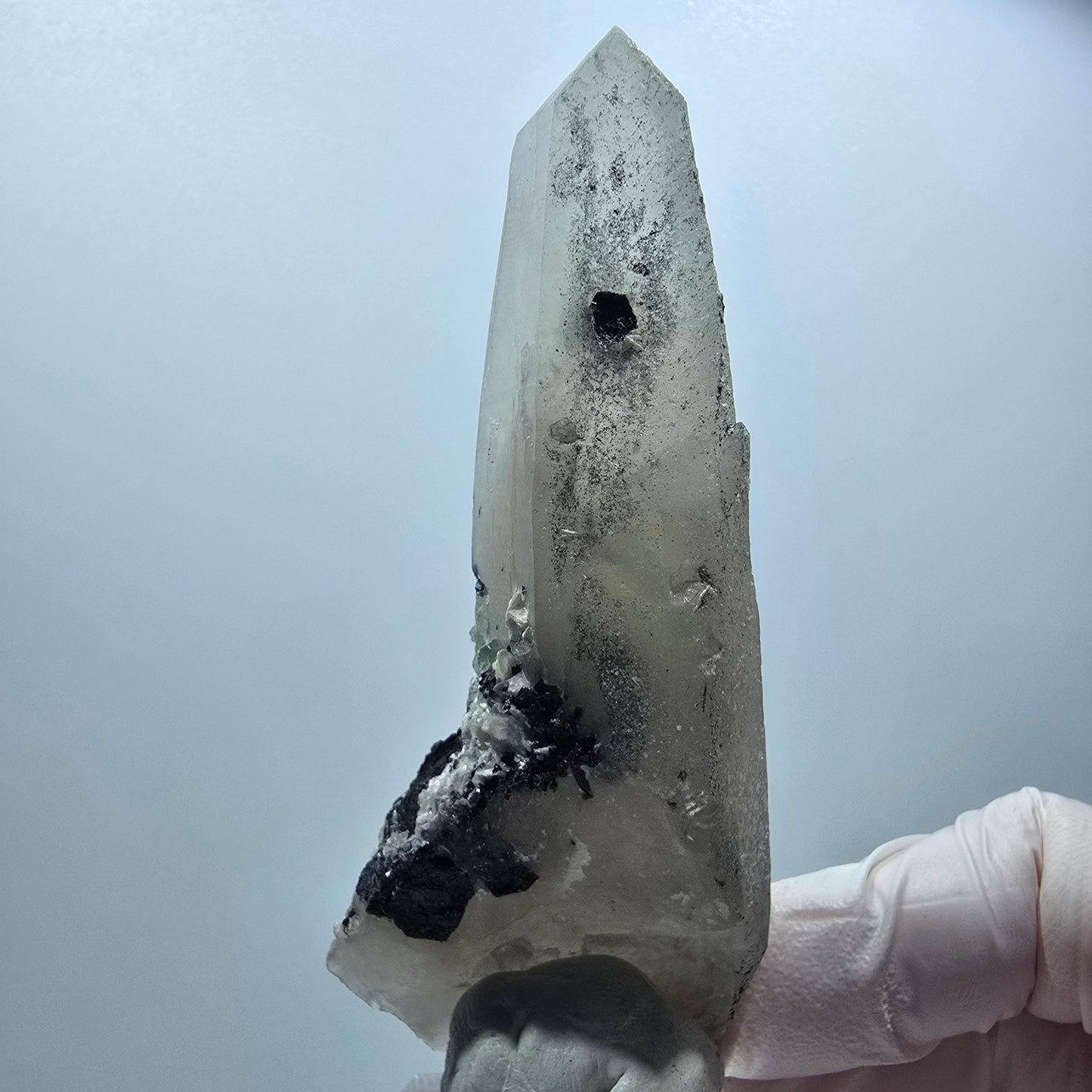 Rauchquarz, Fluorit, Schörl Turmalin, Hyalit Opal, Muskovit Erongo, Namibia 92*37*20mm #12832