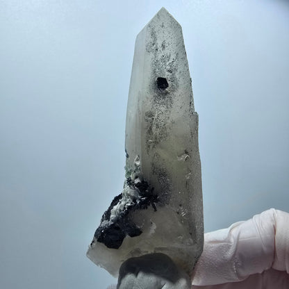 Rauchquarz, Fluorit, Schörl Turmalin, Hyalit Opal, Muskovit Erongo, Namibia 92*37*20mm #12832