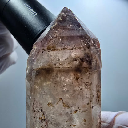 Enhydro Phantom Amethyst Zepter Doppelender 4x Blase (groß) Goboboseb, Namibia 94*34*33mm #12834