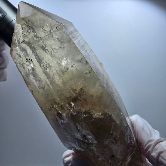 XL Skelett Rauchquarz mit Schörl Turmalin, Muskovit Erongo, Namibia 145*57*55mm #12835