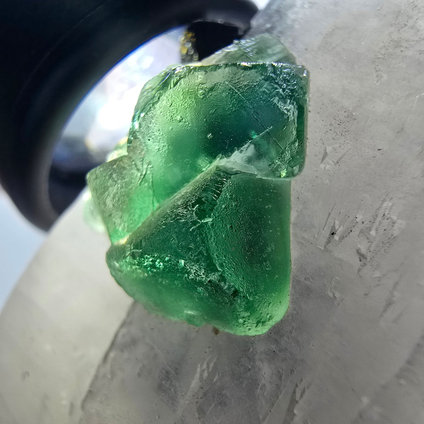 Phantom Fluorit, Skelett Rauchquarz, Schörl Turmalin Stufe Erongo, Namibia 93*35*22mm #12836