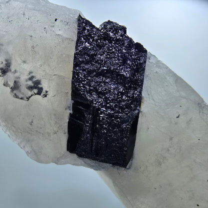 Phantom Fluorit, Skelett Rauchquarz, Schörl Turmalin Stufe Erongo, Namibia 93*35*22mm #12836