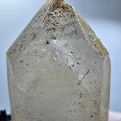 Phantom Skelett Rauchquarz Spitze mit Schörl Turmalin Erongo, Namibia 62*49*34mm #12838