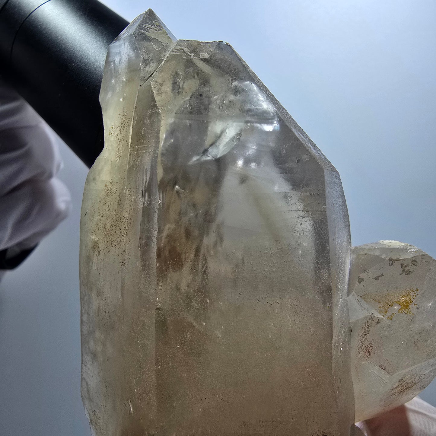 Klare Skelektt Rauchquarz, Hyalit Opal Stufe Erongo, Namibia 103*58*34mm #12841